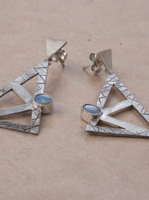 alkimia opal earrings silver